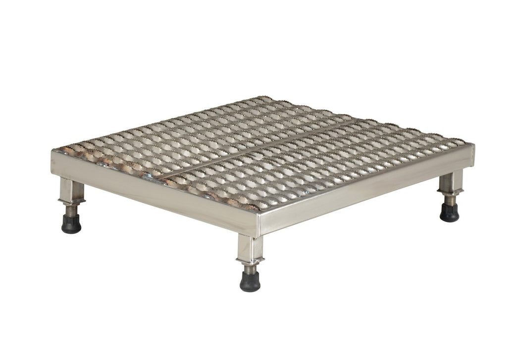 Vestil AHW-L-2424-SS Stainless Steel Adjustable Work-Mate Stand 23-1/2 in. x 24 in. x 6-3/4 in. 500 lb. Capacity Silver