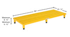 Vestil AHW-L-2460 steel adjustable work-mate stand dimensions diagram