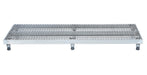 Vestil AHW-L-2496-SS Stainless Steel Adjustable Work-Mate Stand 96 in. x 23-1/2 in. x 6-3/4 in. 500 lb. Capacity Silver