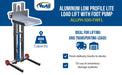 Vestil ALLPH-500-FWFL aluminum low profile lite load lift with foot pump feature overview 3