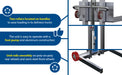 Vestil ALLPH-500-FWFL aluminum low profile lite load lift with foot pump feature overview 1