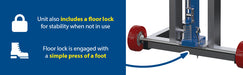 Vestil ALLPH-500-FWFL aluminum low profile lite load lift with foot pump feature overview 2