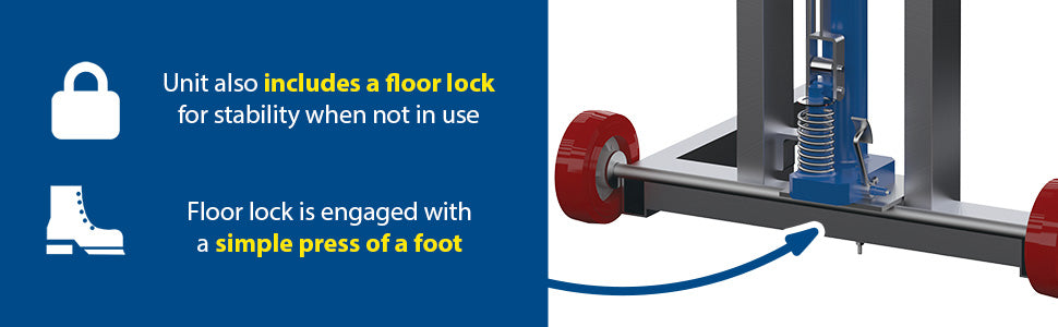Vestil ALLPH-500-FWFL aluminum low profile lite load lift with foot pump feature overview 2