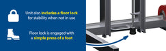 Vestil ALLPW-500-FWFL aluminum low profile lite load lift with winch fixed feature overview 1