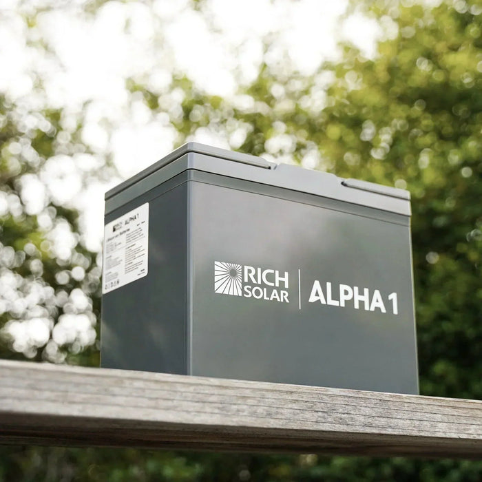 Green Vista Living Rich Solar ALPHA 1 | 12V 100Ah LiFePO4 Battery | Powerful 12V Lithium Battery... Power Station - Close-Up