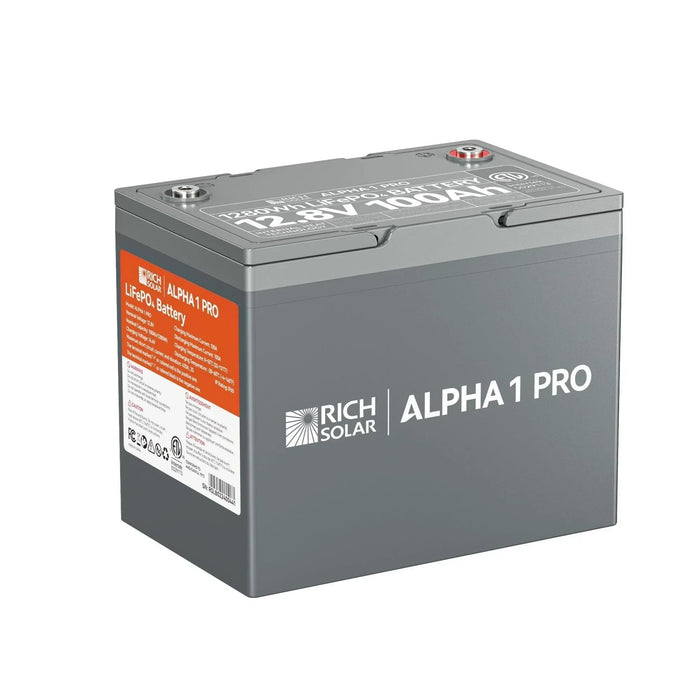 Green Vista Living Rich Solar ALPHA 1 PRO | 12V 100Ah LiFePO4 Battery | Premium 12V Lithium Battery for... Power Station