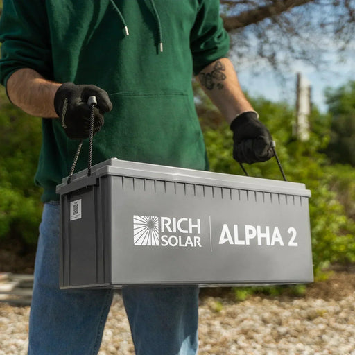 Green Vista Living Rich Solar ALPHA 2 | 12V 200Ah LiFePO4 Battery | Powerful 12V Lithium... Power Station - Side View