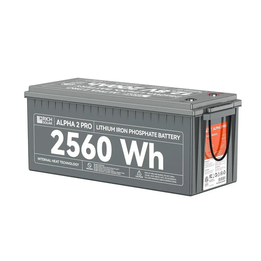 Green Vista Living Rich Solar ALPHA 2 PRO | 12V 200Ah LiFePO4 Battery | Premium 12V Lithium... Power Station - Side View