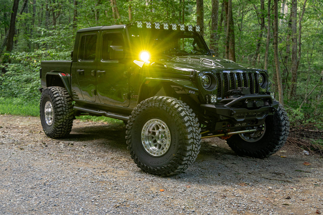 DV8 Offroad 2018-2026 Jeep Wrangler JL & Gladiator JT Heat Dispersion Hood – installed on vehicle, image 4 of 19
