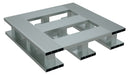 Vestil AP-2424-SB Aluminum Half Skid Bottom Pallet 23-7/8 in. x 23-7/8 in. x 5-1/16 in. 4,000 lb. Capacity Silver