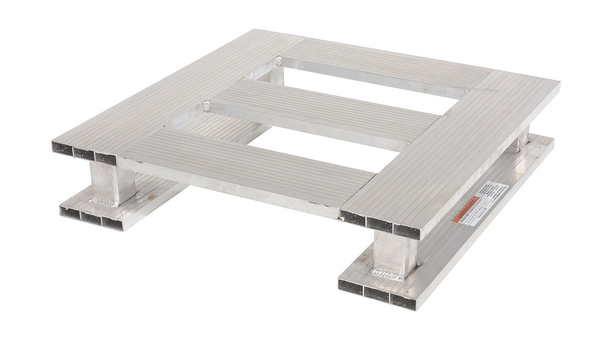 Vestil AP-2424-SB aluminum half skid bottom pallet - view 2