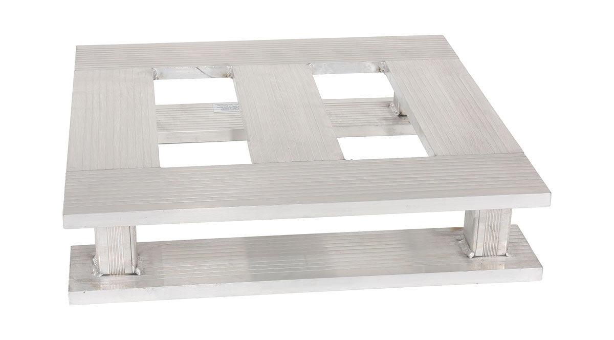 Vestil AP-2424-SB aluminum half skid bottom pallet - view 4