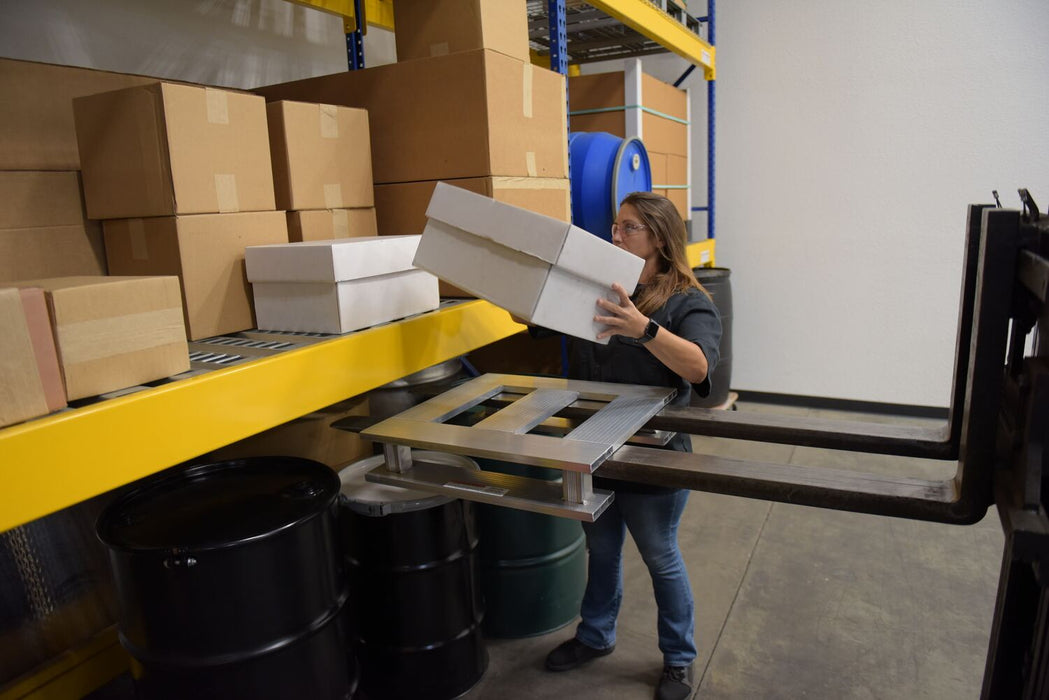 Vestil AP-2424-SB aluminum half skid bottom pallet - view 7
