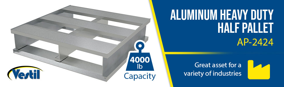 Vestil AP-2424 aluminum heavy duty half pallet feature overview 3