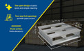 Vestil AP-2424 aluminum heavy duty half pallet feature overview 1
