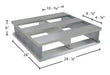 Vestil AP-2424 aluminum heavy duty half pallet dimensions diagram