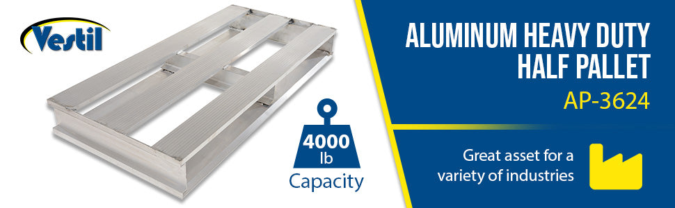 Vestil AP-3624 aluminum heavy duty half pallet feature overview 3
