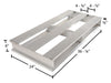 Vestil AP-3624 aluminum heavy duty half pallet dimensions diagram