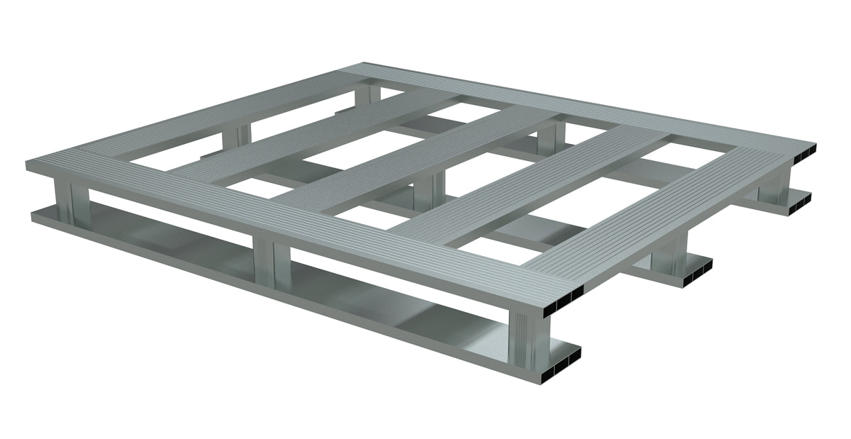 Vestil AP-4248-SB Aluminum Skid Bottom Pallet 47-7/8 in. x 42 in. x 5-1/16 in. 6,000 lb. Capacity Silver