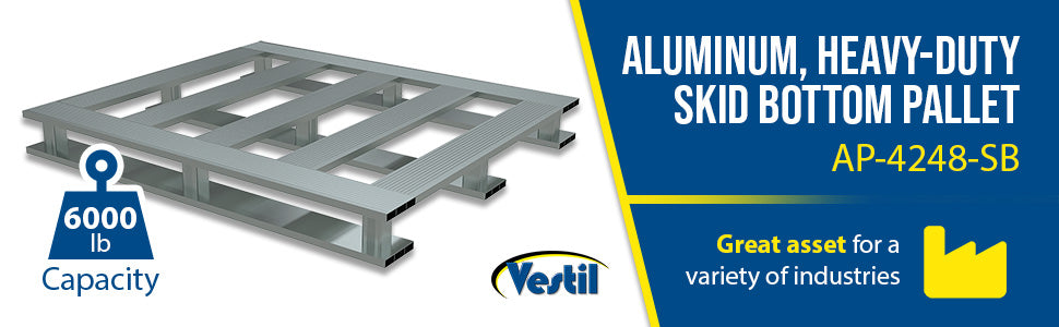 Vestil AP-4248-SB aluminum skid bottom pallet feature overview 3
