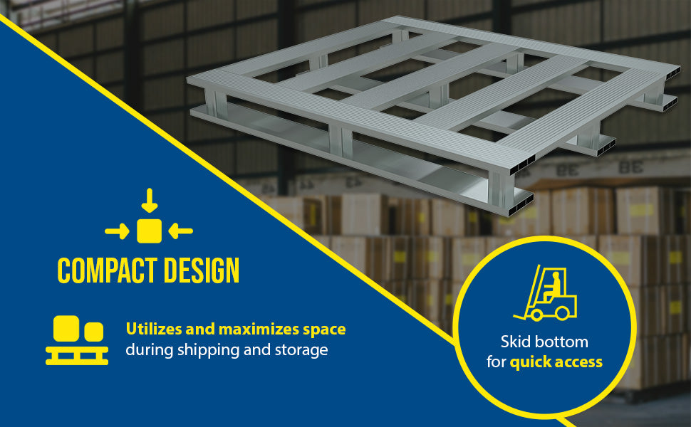 Vestil AP-4248-SB aluminum skid bottom pallet feature overview 1