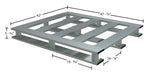 Vestil AP-4248-SB aluminum skid bottom pallet dimensions diagram