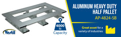 Vestil AP-4824-SB aluminum skid bottom half pallet feature overview 1
