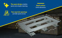 Vestil AP-4824-SB aluminum skid bottom half pallet feature overview 3