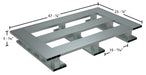 Vestil AP-4824-SB aluminum skid bottom half pallet dimensions diagram