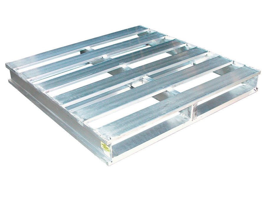 Vestil AP-4848 Aluminum Heavy Duty Pallet 48 in. x 48-1/8 in. x 6 in. 6,000 lb. Capacity Silver
