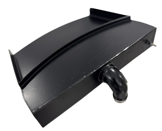 TessaRai Black Cut-In Straight Spillway Kit for non-scupper square bowls