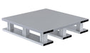 Vestil AP-ST-2424-SB Aluminum Half Solid Top with Skid Bottom 23-7/8 in. x 23-7/8 in. x 5-1/8 in. 4,000 lb. Capacity Silver