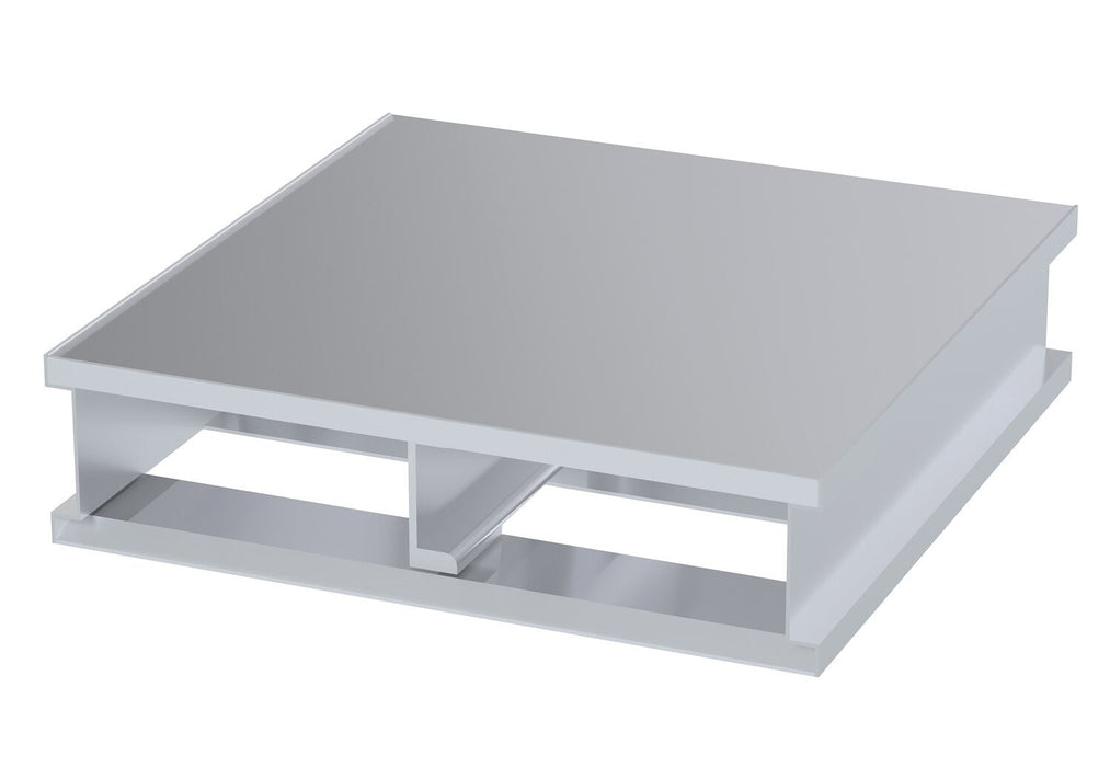Vestil AP-ST-2424 Aluminum Heavy Duty Solid Top Half Pallet 24 in. x 24-1/8 in. x 6 in. 4,000 lb. Silver