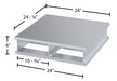 Vestil AP-ST-2424 aluminum heavy duty solid top half pallet dimensions diagram