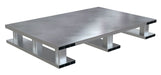 Vestil AP-ST-3624-SB Aluminum Solid Top Skid Bottom Half Pallet 35-7/8 in. x 23-7/8 in. 4,000 lb. Silver