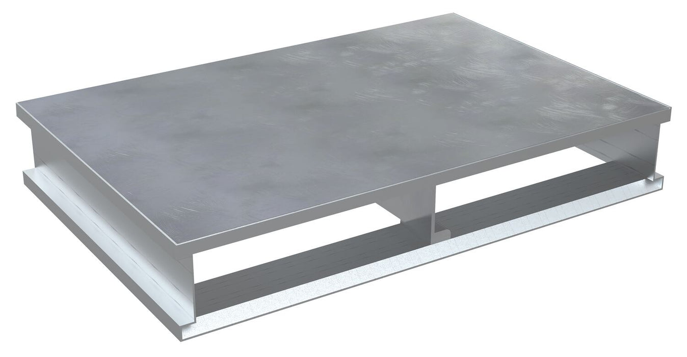 Vestil AP-ST-3624 Aluminum Heavy Duty Solid Top Half Pallet 36-1/8 in. x 24 in. x 6 in. 4,000 lb. Silver