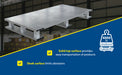 Vestil AP-ST-4024-SB aluminum half solid top with skid bottom feature overview 2