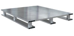 Vestil AP-ST-4048-SB Aluminum Solid Top with Skid Bottom 40 in. x 48 in. 6,000 lb. Capacity Silver
