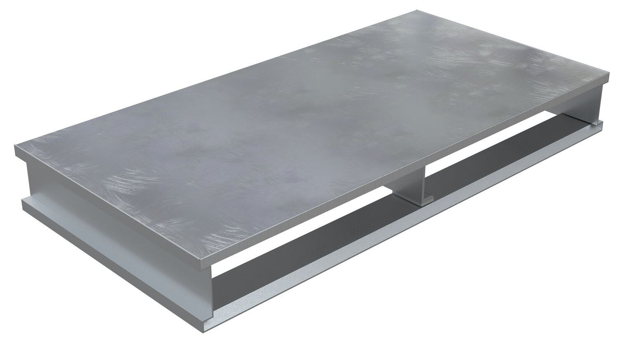 Vestil AP-ST-4824 Aluminum Heavy Duty Solid Top Half Pallet 24 in. x 48-1/8 in. x 6 in. 4,000 lb. Capacity Silver
