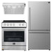 Forno Espresso 3-Piece Appliance Package - 30-Inch Electric Range with 5.0 Cu.Ft. Electric Oven, Refrigerator, and Under...