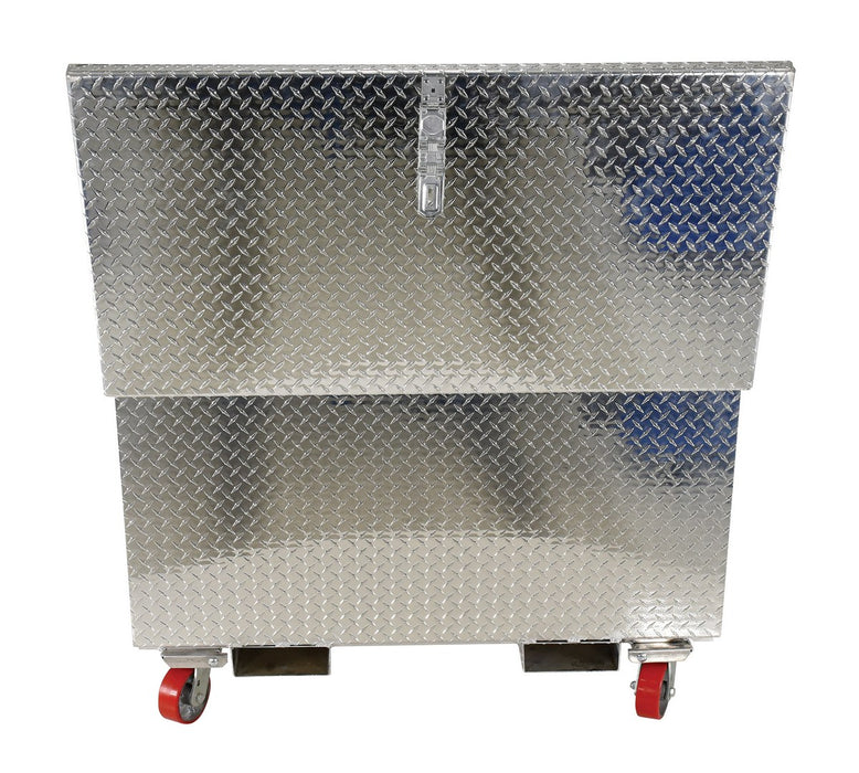 Vestil APTS-2448-CF aluminum portable tool box with casters and fork pockets - view 4