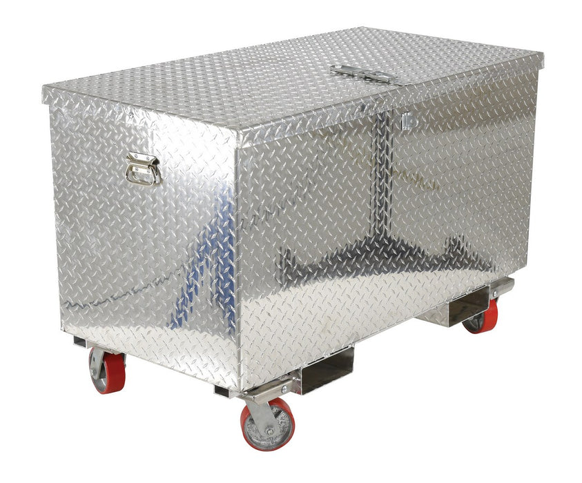 Vestil APTS-2460-CF Aluminum Portable Tool Box with Casters and Fork Pockets 24-13/16 in. x 60-3/4 in. x 32-5/16 in. 2,500 lb