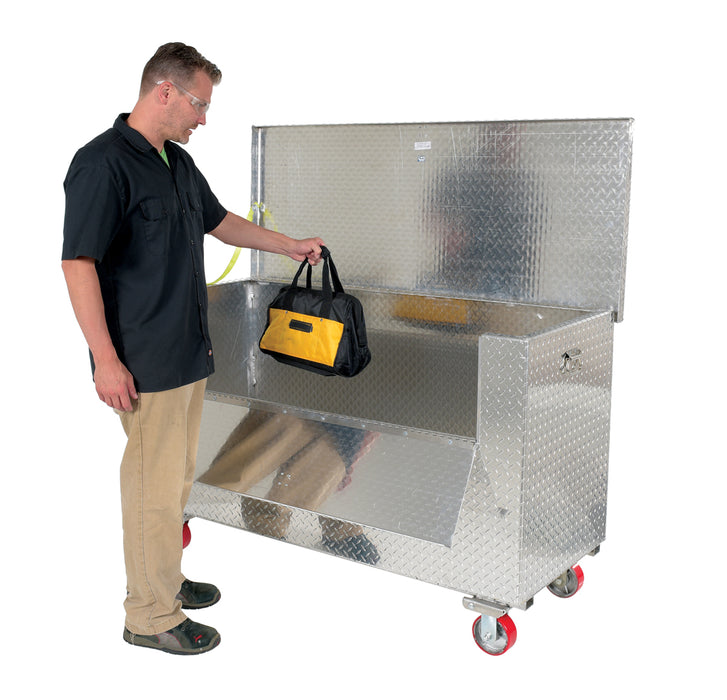 Vestil APTS-3060-C-FD aluminum portable tool box with fold down front door - view 5