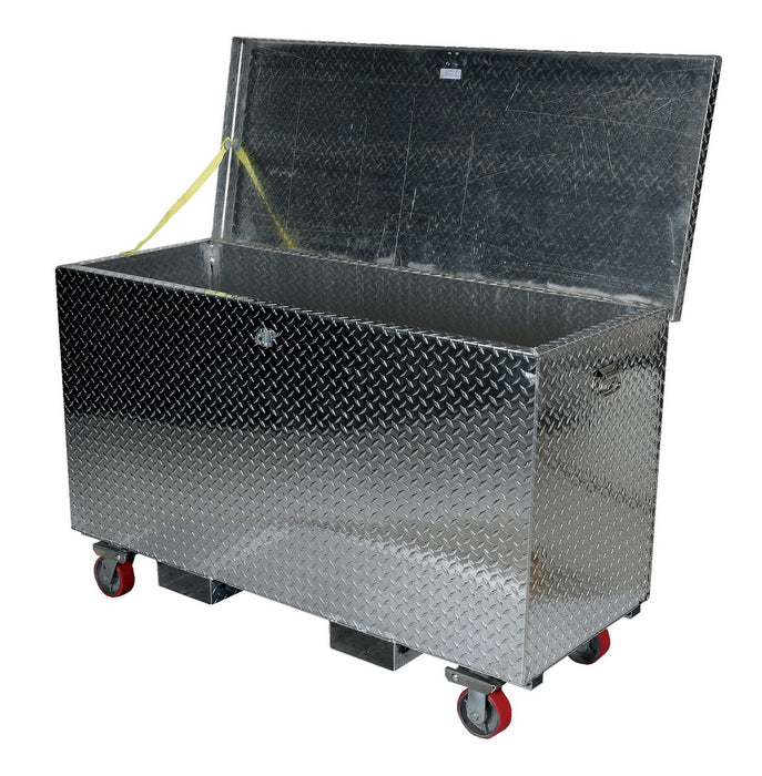 Vestil APTS-3060-CF aluminum portable tool box with casters and fork pockets - view 2