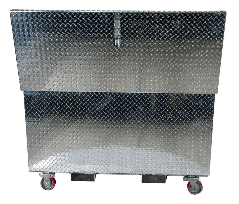 Vestil APTS-3060-CF aluminum portable tool box with casters and fork pockets - view 4