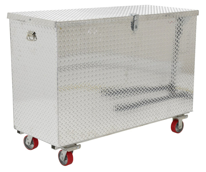 Vestil APTS-3660-C Aluminum Portable Tool Box with Casters 24-13/16 in. x 60-3/4 in. x 44-5/16 in. 2,500 lb. Capacity Silver