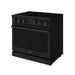 Thor Kitchen 36-Inch Matte Black Electric Range (ARE36B) – front right side closed 1