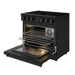 Thor Kitchen 36-Inch Matte Black Electric Range (ARE36B) – front right side open 2