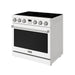 Thor Kitchen 36-Inch White Electric Range (ARE36W) – front right side closed 1