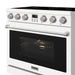 Thor Kitchen 36-Inch White Electric Range (ARE36W) – front right side closed 2